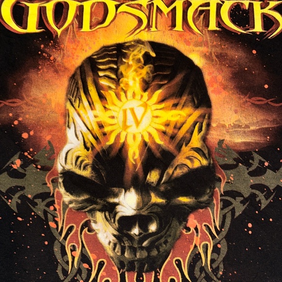 Vintage Y2K 2006 Godsmack IV Tour Graphic Black Tee - Picture 2 of 6